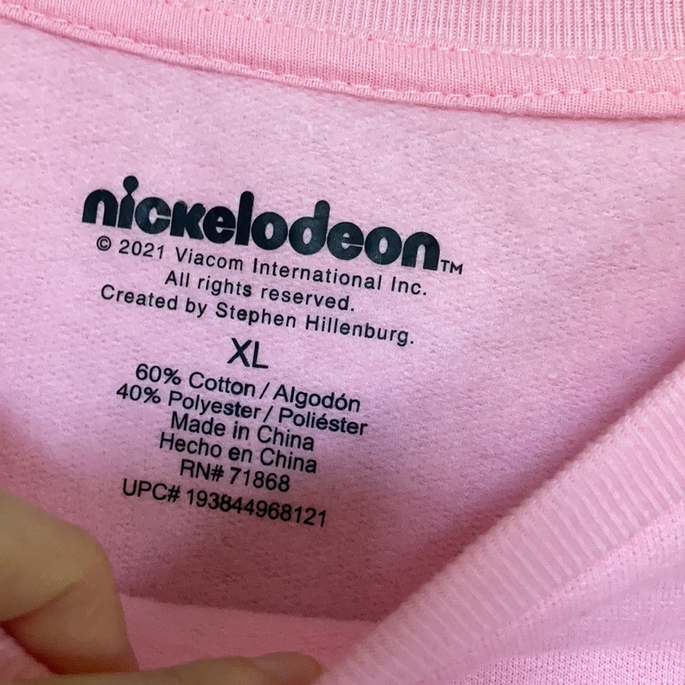 Nickelodeon Spongebob and friends pull over sweatshirt pink XL jrs - Picture 11 of 16